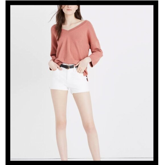 Madewell Sweaters - EUC Madewell Double V Pullover Sweater Heather Petal